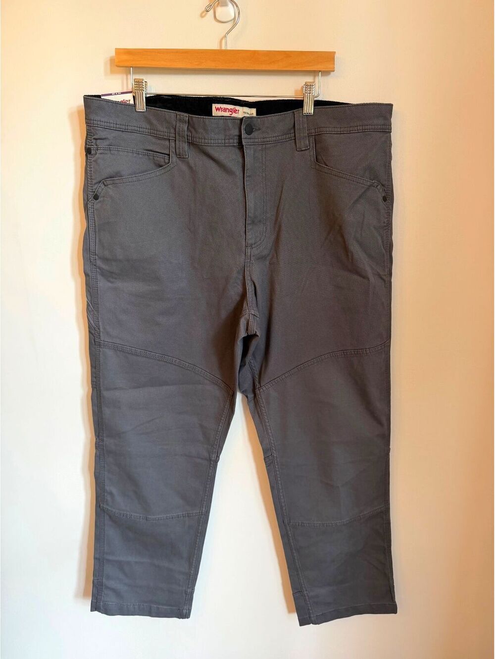 NWT Wrangler Utility Pant Men 40x30 Dark Gray Regular Fit Modern Cotton Workwear